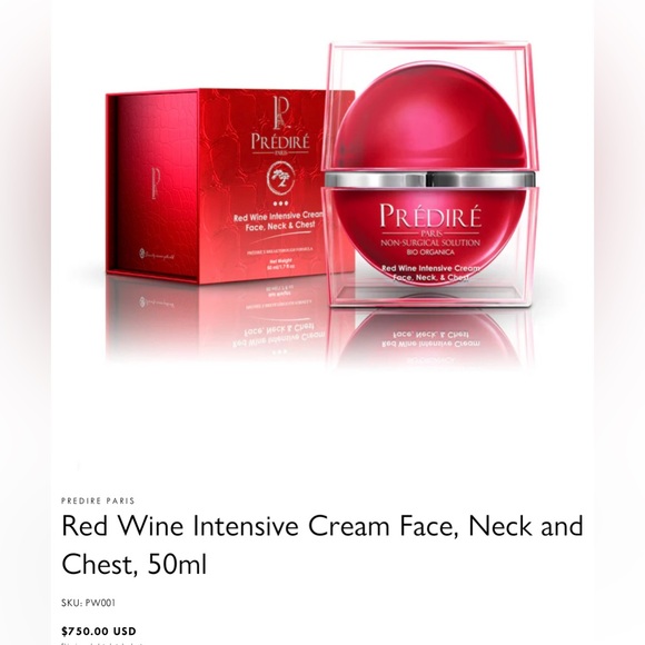 PREDIRE PARIS Red Wine Intensive Cream Face, Neck Chest, 50ml NIB
FIRM PRICE - Picture 1 of 1